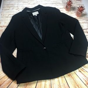 Banana Republic textured Black Drawstring Blazer jacket